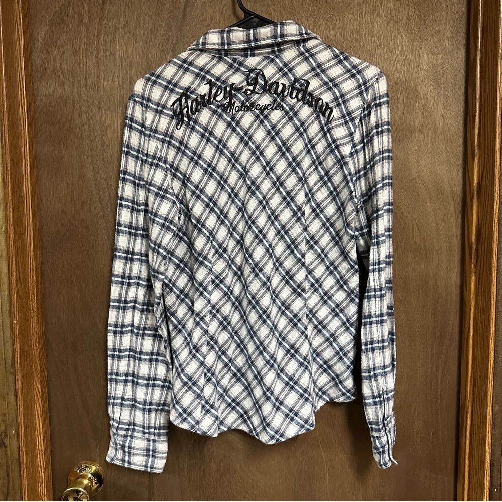 Harley Davidson Button Down‎ Plaid Long Sleeve Medium